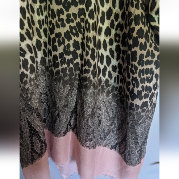 Club Moda Women's Leopard Print & Pink w/ Lace Kimono - One Size NWT! - Picture 8 of 9